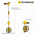 Measuring Wheel, Foldable Imperial Metric Distance Measuring Wheel with Large Backlit Digital Display, Measure in Feet, Inches, Meters, with Carrying Bag