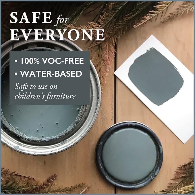 AMY HOWARD AT HOME Chalk-Based One Step Paint for Furniture, Cabinetry, Decor, Finish, and More | No Stripping, Sanding, or Priming | Medium Base | 32 Ounce | Geyer Gray