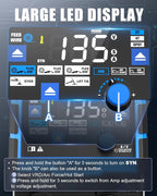 AZZUNO MIG Welder 135Amp 110V, 3 in 1 Gasless Flux Core MIG Welder/Lift TIG/Stick Welding Machine, Wire Feed Welder with Synergic Control