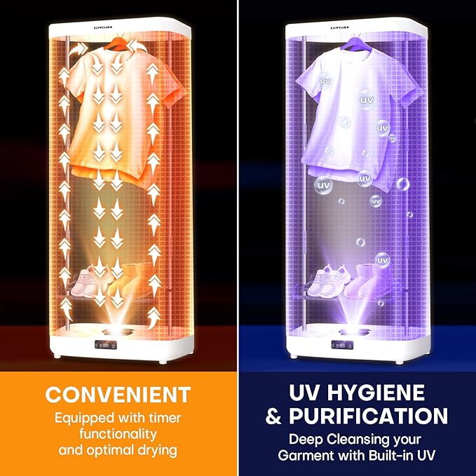 Portable Clothes Dryer - Upgrade Foldable Mini Clothes Dryer Machine with Dual-Layer Design, Remote Control, Large Capacity Travel Electric Dryer for Apartments, RV, Shoes, Underwear