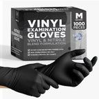 SAFEWAY USA Vinyl Disposable Gloves — Non-Latex and Powder Free, Heavy-Duty Protective and Multi-Purpose Gloves for Cleaning, Food Prep, Tattooing, Lab Works, Mechanics and More — (1000 pcs, Medium)