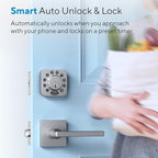 ULTRALOQ U-Bolt Smart Lock with WiFi Bridge, 6 in 1 Keyless Entry Door Lock with App Remote Control, Backlit Keypad, Auto Unlock, Smart Deadbolt Front Door, ANSI Grade 1, 1 Year Battery, Satin Nickel
