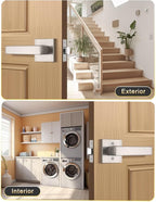 6 Pack Brushed Nickel Passage Door Levers Interior Door Handles, Heavy Duty Closet Hallway Door Handle Sets