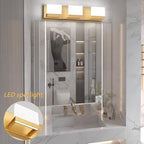 Tipace Gold Bathroom Vanity Light Fixtures Modern LED 3 Lights Vanity Light for Bathroom Up and Down Wall Light Fixtures 6000K