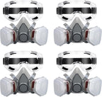 6200 Half Face Respirator Mask with Filters, Gas Mask Ideal for Painting, Woodworking, Sanding, Spraying