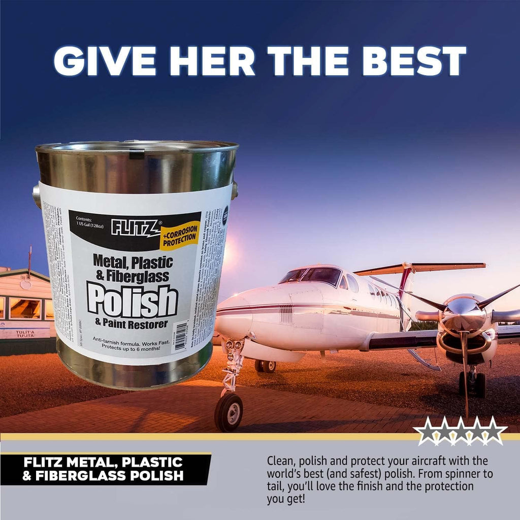 Flitz Multi-Purpose Metal Polish Paste - 1 Gallon Tub of USA-Made Chrome Polish - Works on Stainless Steel, Aluminum, Plastic, Jewelry and Cars - Non-Abrasive Cleaner & Rust Remover (1 Pack)
