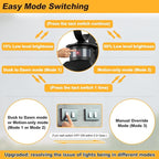 20" Black Motion Sensor Outdoor Light, Large Dusk to Dawn Outside Lighting Fixture, Exterior Farmhouse Wall Mount Porch Lantern, Waterproof Sconce Lamp for Outside Patio, 3 Modes/2-Light/1-Pack