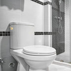 Toilet Handle Replacement Kit, Universal Side Mount Toilet Tank Flush Lever with Stainless Steel Flapper Chains Compatible with Kohler K-87115 Trip Lever, Polished/Shiny Gold