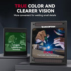 ARCCAPTAIN Welding Helmet Auto Darkening, 3.94"X3.66" Large Viewing Screen True Color Welding Hood with 4 Arc Sensor Solar Powered, Wide Shade 4-5/5-9/9-13 for ARC TIG MIG Welding Helmets for Men
