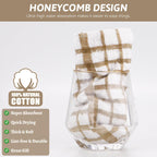 Nialnant 12PCS Dish Cloths,100% Cotton Soft Absorbent Cleaning Rags,Quick Drying Dish Towels for Kitchen,Washing Dishes-Blue Plaid+Yellow Plaid,12x12in