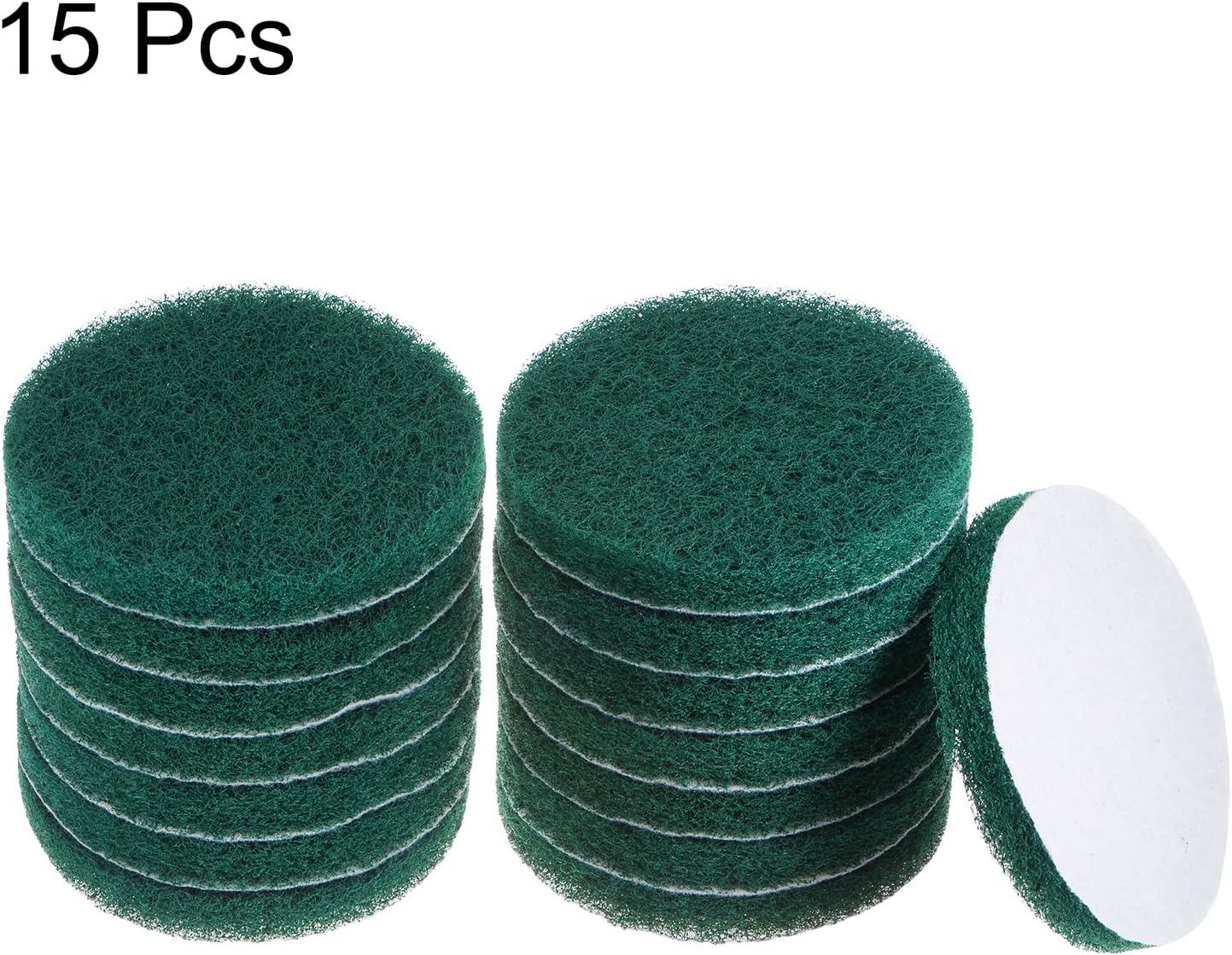HARFINGTON 15pcs Drill Power Brush 5 inch Tile Scrubber Scouring Pads 150-240 Grit for Bathroom Kitchen Household Cleaning