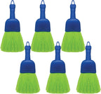 LOLA Whisk Broom, Hand Brush, 6 Pack, Durable Bristles, Whisks Away Dirt & Debris, Compact, Hang Hole for Easy Storage, Indoor/Outdoor