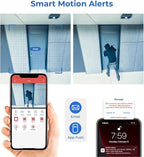 Zypola® Wireless Security Camera System, 4CH NVR with 4 WiFi Outdoor Cameras and 500GB HDD, 1080P Full HD Video, Color Night Vision, Human Motion Detection, Weatherproof for Home Business