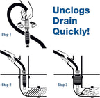 Drain King VIP2 Drain Unclogging Kit With Kitchen Sink Crossbar Adapter, 1.5 to 3 Inch