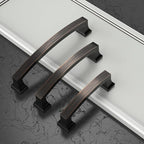 Asidrama 10 Pack 4 Inch(102mm) Hole Centers Kitchen Cabinet Handles, Oil Rubbed Bronze Cabinet Pulls Kitchen Cabinet Hardware for Cupboard Drawer Pulls