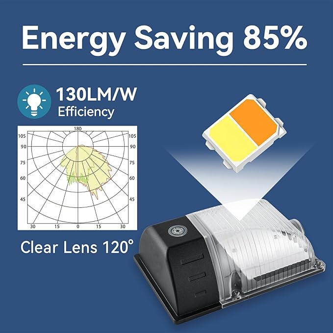 30W LED Wall Pack Light with Dusk to Dawn Photocell 4Pack, 3900LM 5000K Daylight, LED Wall Lights Outdoor Security Lighting for House Garage Yard Garden, IP65 Waterproof, 100-277VAC, ETL Listed