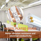 Non-shunted Turn Type T8 Lamp Holder JACKYLED 20-Pack UL Socket Tombstone for LED Fluorescent Tube Replacements Medium Bi-pin Socket for Programmed Start Ballasts