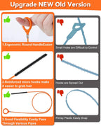 32 Inch Snake Drain Hair Removal Tool (6 Pack), Anti-Break Metal with Nylon Coating Sink Snake, Drain Cleaner Hair Catcher Remover for Shower, Bathroom Sink Tub