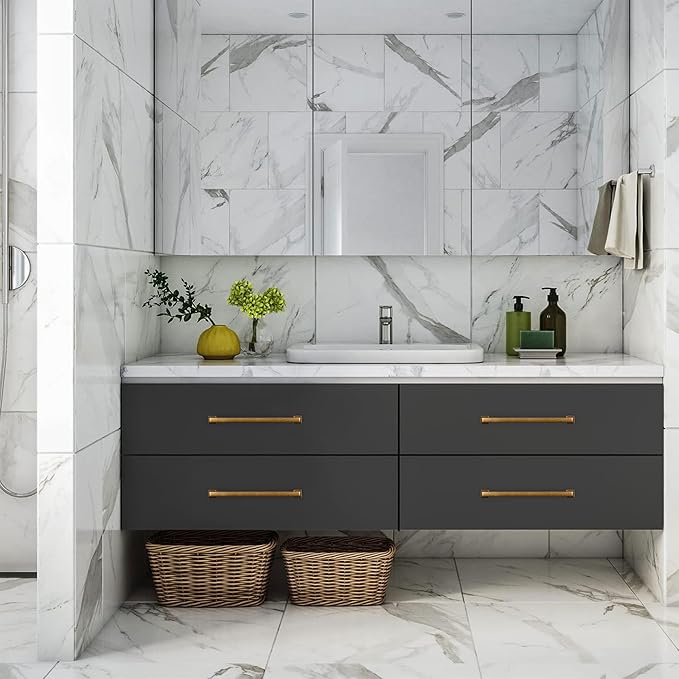 FILTA 10 Inch(256mm) Hole Centers Antique Brass Cabinet Pulls(Set of 6),Vintage Cabinet Pulls Zinc Alloy Kitchen Cabinet Handles Cabinet Hardware for Cabinets Cupboard Drawer