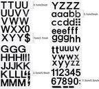 Outus 8 Sheets Vinyl Letter Stickers Self Adhesive Mailbox Numbers Alphabet Stickers Stick on Letters for Christmas Stockings Scrapbook Bulletin Board School Business(2 Inch,Black)