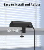 45W Fast Charging Station,Desk Clamp Power Strip,4 PD USB-C Ports,5 AC Outlets,Surge Protector Power Strip, 14AWG Heavy Duty Cord, Fits 1.9" Tabletop Edge (Black, 10 FT Cable)