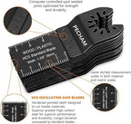 PECHAM 24PCS Universal Wood Metal Oscillating Multitool Quick Release Saw Blades Fit Porter Cable Black & Decker Rockwell Ridgid Ryobi Milwaukee Chicago Craftsman