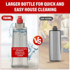 Mop for Floor Cleaning, Professional 18 Inch Washable Reusable 3 Pads Refills and Refillable Spray Bottle for Easy Wet Dry Mopping, Dust Flat Mops for Hardwood Laminate Tile