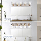 5 Light Brushed Nickel Vanity Lights Bathroom Lighting Fixtures Over Mirror, Modern Bathroom Lights with Clear Glass Shade, Farmhouse Vanity Wall Sconces Lighting for Bedroom Living Room