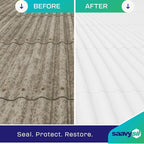 Pure Silicone Roof Coating & Leak Repair, No Primer Needed, One Coat, Self-Leveling, 1-Hour Rain Ready, Waterproof & UV Resistant for RV, Metal, Concrete & Flat Roofs -1 Gallon White