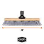SWOPT 18” Premium Multi-Surface Push Broom Head — Indoor and Outdoor Push Broom — Cleaning Head Interchangeable with All SWOPT Cleaning Products for More Efficient Cleaning and Storage