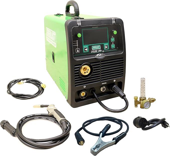 Everlast Cyclone 200ES MIG Welder - 180 Amp, Dual Voltage 110/220V, IGBT Inverter, MIG & Stick Capability