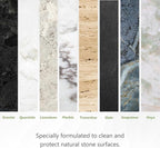 MORE Stone & Quartz Cleaner + Protector - Water-Based Surface Spray - Granite, Quartz & Marble Cleaner - For Kitchen & Bathroom Countertops & Floors - Peppermint-Thyme Essential Oil - Pint (16oz)