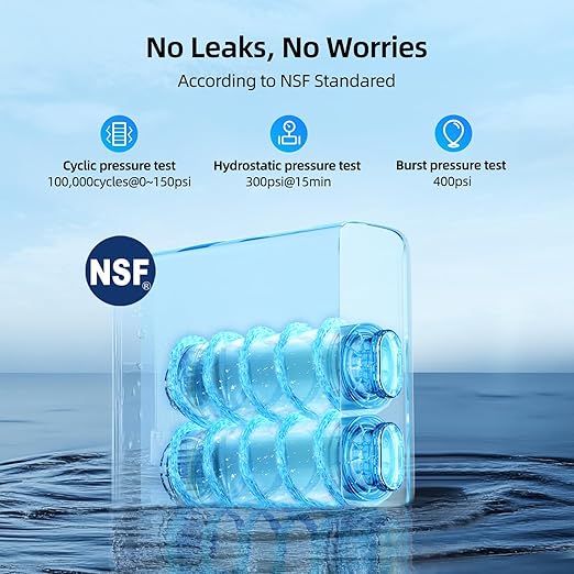 MlZUDO 800GPD Tankless Reverse Osmosis System, Mini 3:1 RO Water Filtration System, 8 Stage&36-Month RO System, NSF/ANSI 42&58&372 Certified Water Filter Under Sink, Smart LED Faucet