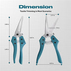 GARTOL 8" Scissors All Purpose Heavy Duty, Ultra sharp Tin Snips with Cable Notch, Finely Serrated Angled-Blades - Industrial Scissors for Carpet, Cardboard, Sheet Metal, Leather, Insulation, Wires