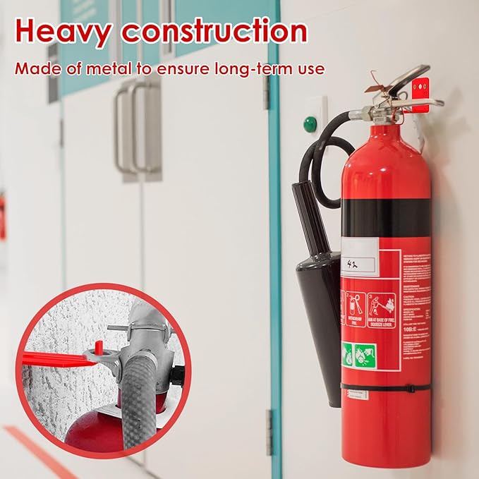 8Pack Fire Extinguisher Mount & Bracket Universal Fire Extinguisher Holder 20Lb Metal Hooks with Screws Wall Mounted Hanger