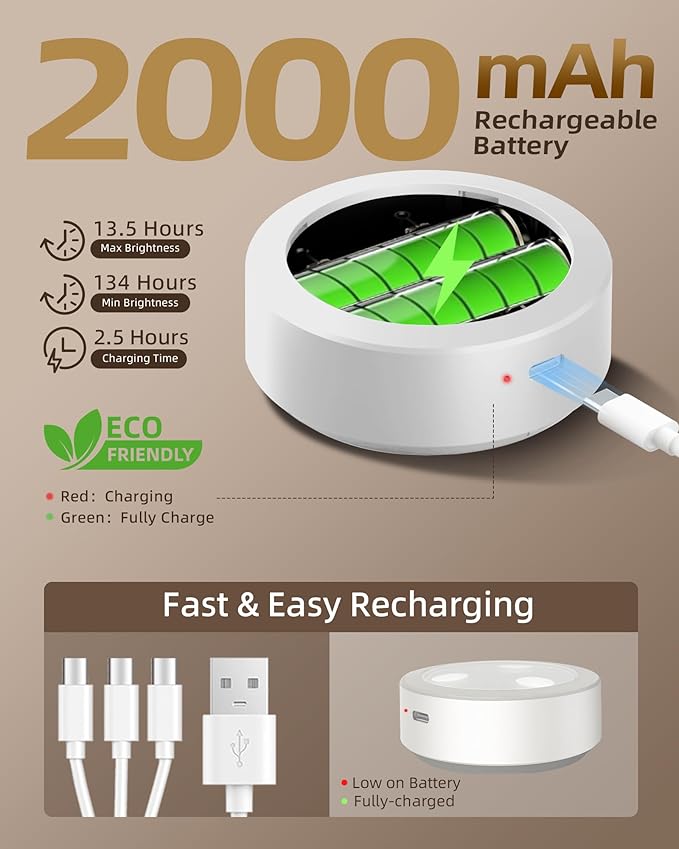 EZVALO Picture Lights for Wall, 2000mAh Rechargeable Battery Magnetic Poster Lights with 3 Color Temps & 12 RGB, Remote Dimmable Timer Painting Light, Wall Decor Light for Art Display, Frame (6 Pack)