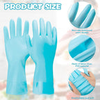 36 Pair Reusable Household Gloves Long Rubber Dishwashing Gloves Kitchen Cleaning for Dishes Clean Gardening