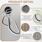 Flashing God Chandelier 6-Rings Contemporary Chandelier for High Ceiling Flush Mount Led Dimmable Large Pendant Lighting Black Ring Chandeliers for Villa Foyer Entrance Living Room