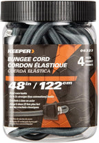 Keeper - 48” Bungee Cord With SST Hooks, 4 Pack - UV and Weather-Resistant