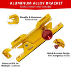 Quick Release Fire Extinguisher Mount – Gold Adjustable Aluminum Roll Bar Bracket for Car Jeep Wrangler (TJ/JK/JL/JKU), UTVs (Polaris RZR, Ranger, Can-Am X3), Trucks & Off-Road Vehicles Bottle Holder