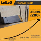 LEILUO 20 Pcs Titanium Multitool Blades Kit Extra-Long & Wide Oscillating Saw Blades with Storage Bag Universal Oscillating Tool Accessories for Wood Nails Drywall Fits DeWalt Makita and More