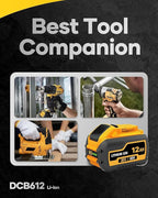 60V Battery 12ah Replacement for Dewalt Batteries 60 Volt DCB606 DCB609 DCB612 2 Pack, Compatible with Dewalt 20V 60V Cordless Power Tools