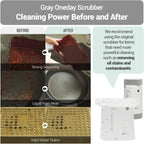 DEARCUS Gray One Day Scrubber - No Odor Dishcloths for Washing Utensils, Cookware, & Cooktop – Multipurpose Embossed & Lint Free PP Cleaning Cloths - for One Day Use, 2 Pack 200 Sheets