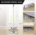 MAYSHINE 18" 360 Spin Microfiber Mop System w/ 2 Premium and 2 Standard Microfiber Pads | Use on Hardwood, Tile, Laminate, Vinyl Wet or Dry | Flat Dust Mop with 67" Extendable Steel Handle