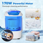COSTWAY Mini Portable Washing Machine, 5.5 lbs Capacity, Compact Laundry Washer with Spin Tub & Drain Hose, Perfect for Apartment Dorms RV Home (Blue)