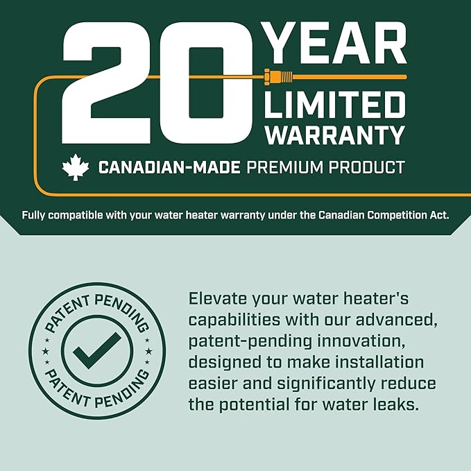 Corro-Protec Powered Anode Rod for Bradford White Water Heater and Hot Water Outlet Installation, Eliminates Rotten Egg/Sulfur Smell within 24 hours and Stops Corrosion Inside Tank, 20-Year Warranty