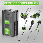 Upgraded 6000mAh GBA80200 Battery Replace for Greenworks PRO 80V, Lithium Ion GBA80200 GBA80300 GBA80400 GBA80500 GBA80250 Compatible with Greenworks 80V Max Power Tools Battery (Not for Kobalt)