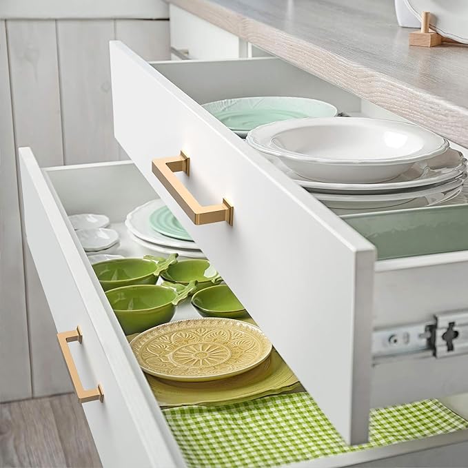 FILTA Cabinet Handles 3.75 Inch 10 Pack Cabinet Pulls for Kitchen Champagne Bronze Metal Drawer Pulls Modern Cabient Hardware Cupboard Handles