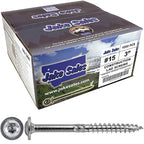 Jake Sales #15 x 3 Construction Lag Screw Stainless Steel T-30 Torx/Star Drive Heavy Duty Lag Screw Far Superior to Common Lag Screws (Full Box 500 Screw Count) Modified Truss Washer Head