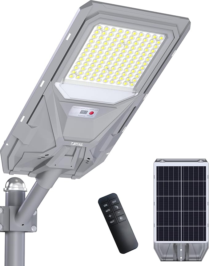 JAYNLT X-7500W Solar Street Lights,6500K Commercial Parking Lot Light Dusk to Dawn Dusk to Dawn,IP68 Waterproof Flood Security Street Lights Motion Sensor for Garage,Road
